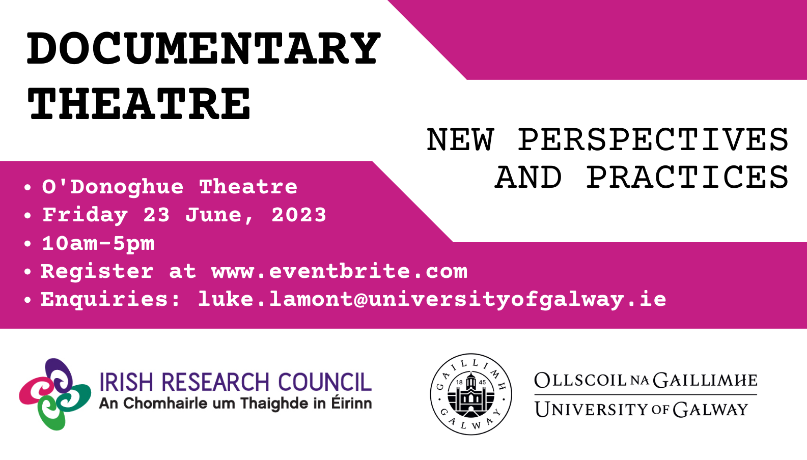 Documentary Theatre: New Perspectives and Practices - Moore Institute